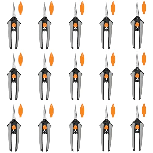 Fiskars 15pc Micro-Tip Pruning Snip Set, Precision Stainless Steel Blades, Softgrip Handles for Deadheading, Trimming & Shaping Small Plants - style: 15 Piece Pruning Snip Set