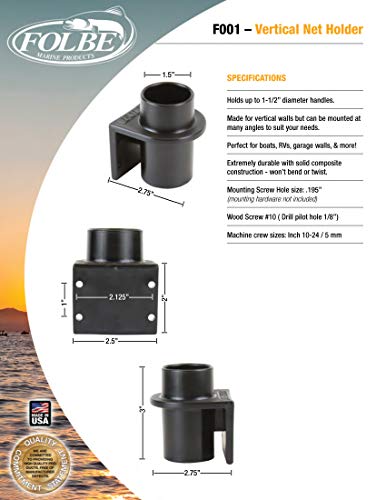 F001 - Vertical Mount Net & Gaff Holder