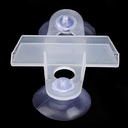 Alomejor Aquarium PVC Fish Tank Separator Divider Support Clamp/Holder for Breeding Fish Tank, 40PCS Blackwhite Suction Cup Separating Board, Suitable for 5-6mm Glass (Black) (White) - color: White
