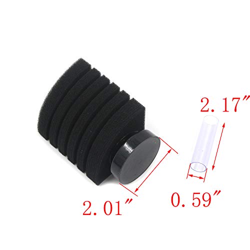 MY MIRONEY 2-Pack Sponge Filter Aquarium Corner Filter Corner Sponge Filter Breeding Shrimp Nano Fish Tank - Tank Size:21 Gallon