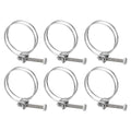 uxcell 6Pcs Double Wire Hose Clamp, 58-65mm Adjustable Stainless Steel Wire Hose Clips with M8 Bolt for Dust Collection Hose, Pump Hose Pipe - size: 58-65mm