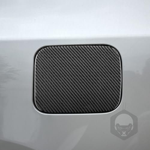 Car Fuel Tank Cap Panel Gas Cap Decorative Cover Collision Protector Trim Sticker Compatible with Toyota Camry Asian Edition 2012-2017 Real Black Carbon Fiber Premium Auto Exterior Accessories
