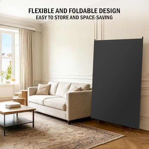 Room Divider Panel, 100% Blackout Privacy Screens with Wider Feet, 5 Ft Portable Room Partition for Room Separator, Room Divider Screen Partition Room Dividers Freestanding - size: 1 Panel 5FT W