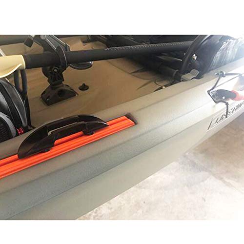 Pmsanzay Kayak Paddle Clip Fishing Net Clip - Pack of 2 - Black Rubber - Fishing Accessory