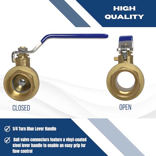 XFITTING 1 Inch Sweat Ball Valve, 10 Pieces - size: 1" Sweat