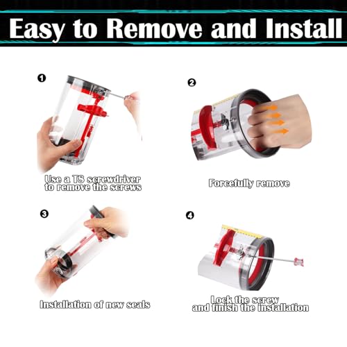 Dust Bin Sealing Ring Replacement Compatible with Dyson Cyclone V10 SV12, Dirt Cup Top Fixed Sealing Ring for Enhanced Vacuum Suction, Quick and Easy Installation with T8 Screwdriver- 969509-01 Part