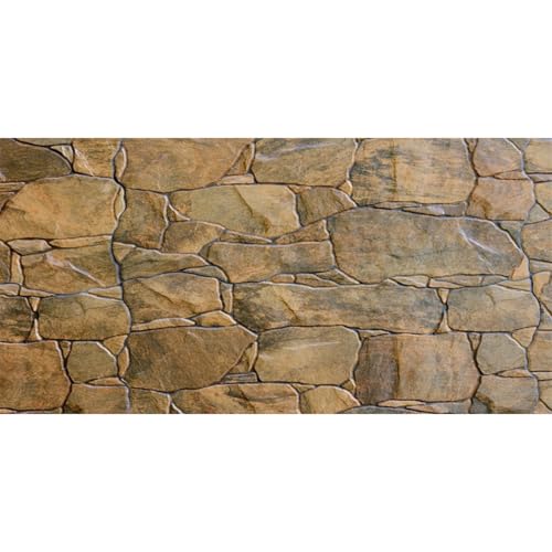 AWERT Stone Aquarium Background Rocky Fish Tank Background Rock Terrarium Background 72x24 inches Durable Polyester Background