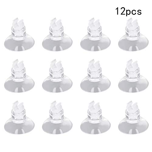 MroMax Aquarium Suction Cup Clips Airline Tubing Hose Heater Clips Clamps Holder for Fish Tank Clear 4mm to 6mm 12Pcs - size: 12pcs 4mm to 6mm
