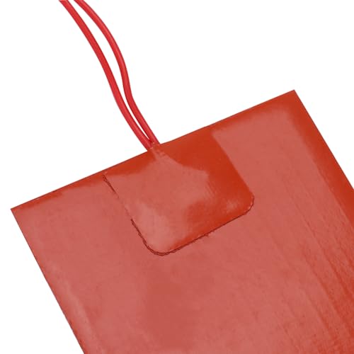 DERNORD 4PCS 12V 30W Silicone Heating Pad Rubber Flexible Heater Mat 80mm X 100mm - size: 12V 30W