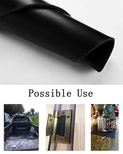 NABOWAN Solid Rubber Strip,Sheets,Rolls 1/8" (.125") Thick x 1" Wide x 240" Long, Thin Neoprene Rubber, Perfect for DIY Rubber Gasket, Weather Stripping, Sealing, Padding, Mat - size: 1" Wide x 240" Long, style: 1/8" (.125") Thick