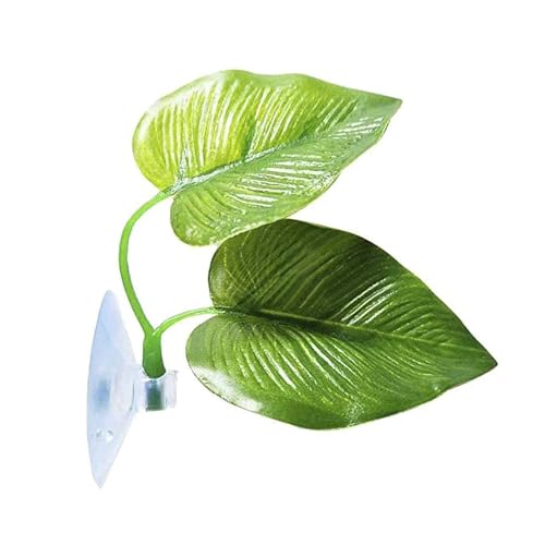 SunGrow Betta Fish Leaf Hammock, Twin Leaf Design with Suction Cup, 2-Pack - Comfortable Resting, Breathing & Breeding Pads, Easy Install, Simulates Natural Habitat for Healthier Betta - size: 2 Inches