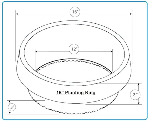 14-Pack 16-inch Planting Rings – Deep Watering Basin & Garden Edging. - size: 16" - 14 pack