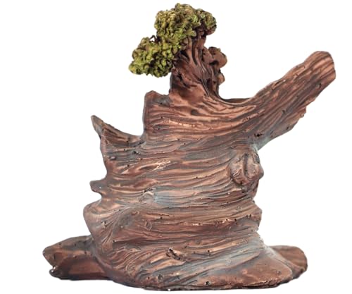 Resin Aquarium Driftwood for Aquarium Decor Reptile Tank Decoration,Sunken Wood for Fish Tanks & Reptile Terrariums,Perfect for Fish,Lizards,Turtles,Geckos,Tortoises,Small Animals - color: Brown-White