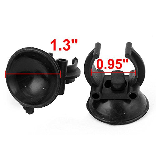 Suction Cup Fish Tank Aquarium Heater Clip Airline Tubing Glass Holder, 33mm Dia - Black (15 Pcs)