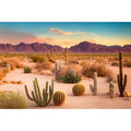 Desert Reptile Habitat Background Arid Landscape of Hot Sahara Desert Terrarium Background Desert Cacti and Sand with Dunes Aquarium Background Natural Hot Desert Fish Tank Background Vinyl 30x18in - color: Cacti Green, size: 30(W)x18(H)in