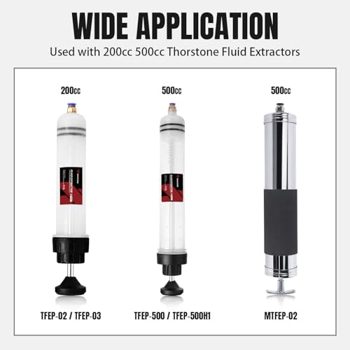 Thorstone Accessory Kit: 23.6 Inch Long Rubber Hose + 2 Suction Tubes + Extra O‑Rings & Connectors for Pneumatic/Manual Oil Changer Vacuum Fluid Extractor Pump - size: 60cm hose kit