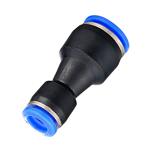 Metalwork Pneumatic Plastic PTC Reducing Union, 6mm OD x 4mm OD Reducer Airline Coupler Straight Connector (Pack of 10) - size: 6mm x 4mm