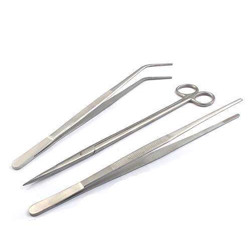 3 in 1 Aquarium Plant Tools, Stainless Steel Aquarium Aquascaping Kit Scissor Tweezers for Planted Fish Tankh Tank Plants