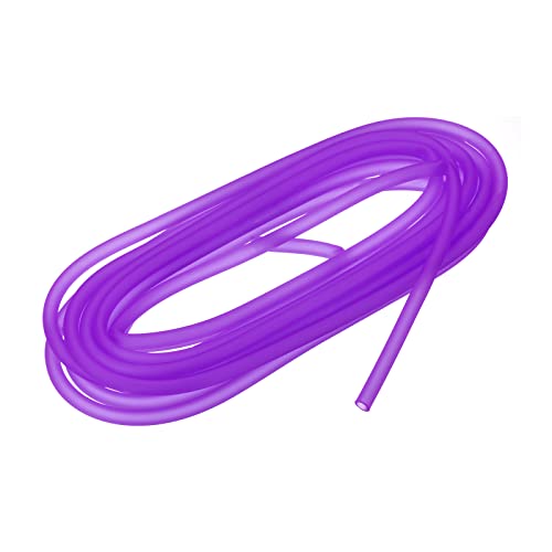 uxcell Aquarium Airline Tubing Hose 5/32" ID 15/64" OD 1Pcs 13.12 Ft Silicone Flexible Airline Tubing for Fish Tank, Terrariums, and Hydroponics, Purple - color: Purple