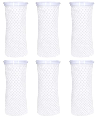 6 Pcs 4Inch Ring Honeycomb Filter Socks 150 Micron, Aquarium Filter Sock 3D Honeycomb Design, Aquarium Felt Filter Bags for Freshwater Saltwater Aquarium, Fits Eshopps and Aqueon, 9.5Inch Long - size: 6Pcs