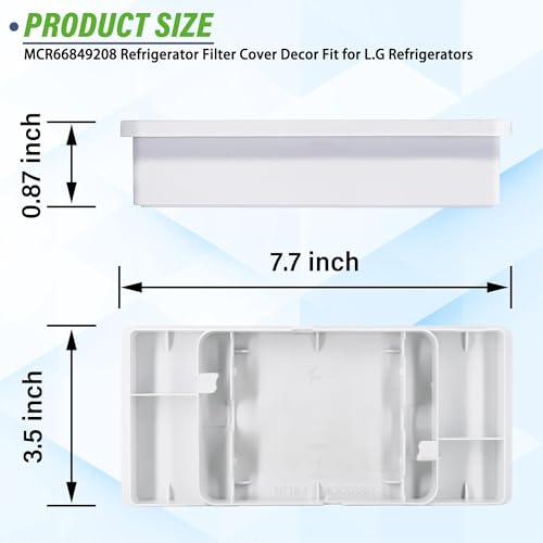 LFXS26973S LFXS26973D LFXS26596D LFXS26596S LFXC22526S LMXS28626D LFXC22596S LFXS28566D MCR66849208 Refrigerator Filter Cover Decor Fit for L.G Refrigerator LFXS28596S LFXS28968S LMXC22626S LMXS28596S