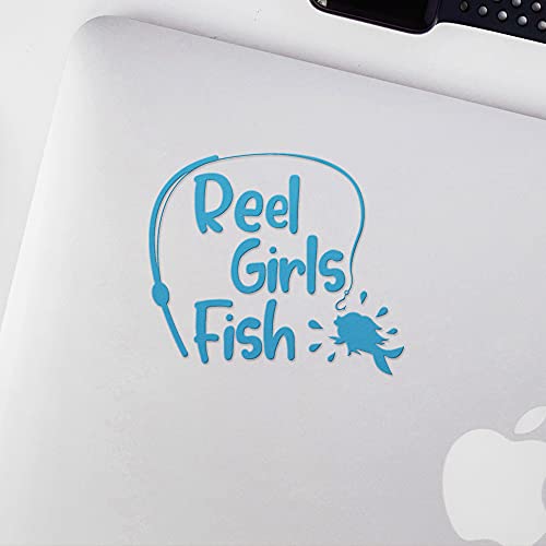 2 Pcs - Decal Stickers of Girls Fish (Azure Blue) Premium Waterproof Vinyl Decal Stickers for Laptop Phone Accessory Helmet Car Window Mug Tuber Cup Door Wall Decoration Andskusd44382Be070722 - color: Azure Blue, size: 5.5'' x 4.8''