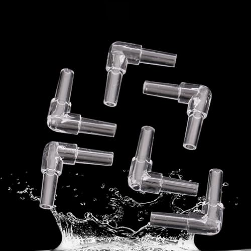 30 Pcs Plastic Elbow Tubing Connector Air Valve Tube Connector Aquarium Air Line Connector Fish Tank Air Splitter L Tube Adapters