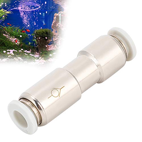 Aquarium One Way Check Valve, Anti Corrode Return Check Valve Metal Direct Connection Pipe for Fish Air Diffuser Connection