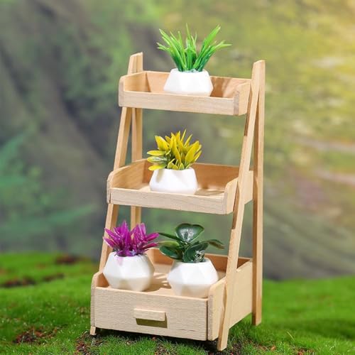 4PCS Mini Succulent Plant Resin Ornaments - Cute Car Dashboard Figurines Flower Pot Set - Fairy Garden，Birthday Cakes Decoration，DIY Aquascape Kit, Aquarium Moss Layout Desktop Landscape Accessories.