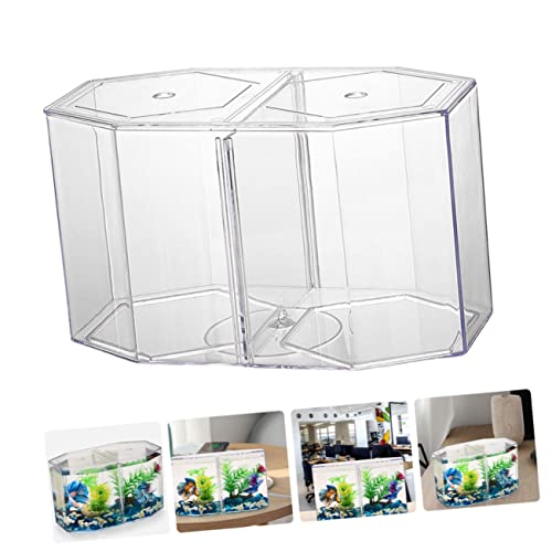 Totority Betta Tank Isolation Box Fish Hatchery Incubator Water Aquarium Accessories Fish Tanks Breeding Tank Small Animal Tanks Aquarium Supply Transparent Plastic