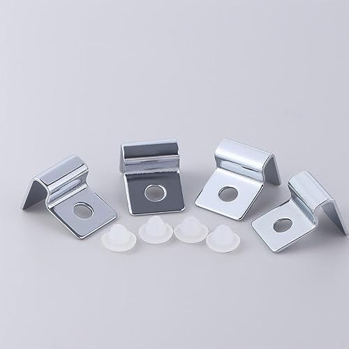 Kopida 4Pcs Household Fish Tank Brackets Glass Lid Clips Aquarium Cover Holders Silver Stainless Steel Aquariums Lid Support Aquarium Accessories