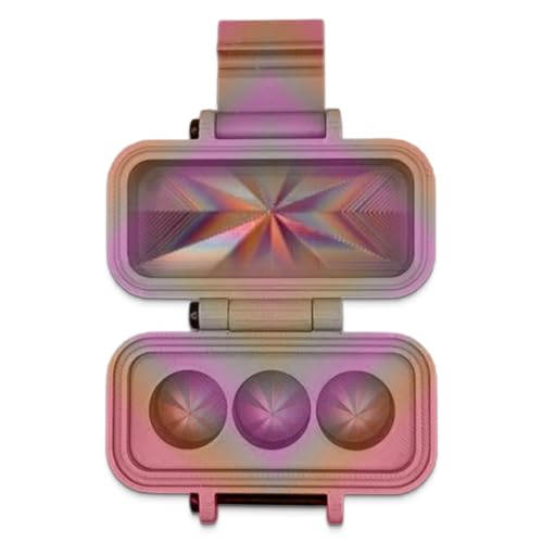 3D Printed Vial Storage Case - Waterproof 3ml Vial Storage Case with 3 Slots - Freezer Safe Hard Shell Essential Oil Case for Home, Fridge, Travel, 16mm Max Diameter, 35mm Max Height - color: Psychedelic Lonestar, size: 3 Slots