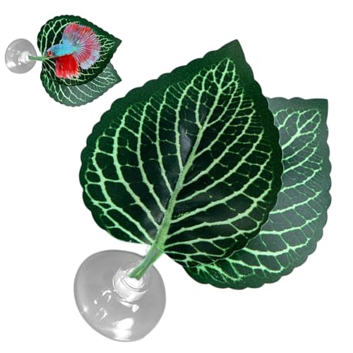 Betta Fish Bed - Betta Fish Leaf Hammock | Betta Resting | Comfortable Rest Area for Fish | Betta Hammock Plant Leaves | Breathing Breeding Pads Improve Betta's Health by The Natural Habitat
