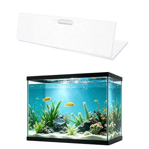 Aquarium Canop Polycarbonate 23.07 x 11.69 x 0.24 for 15/20/29 Gallon Without Center Brace Aquariums Cover Aquarium Lid，Clear - size: 24 x 12 Inch