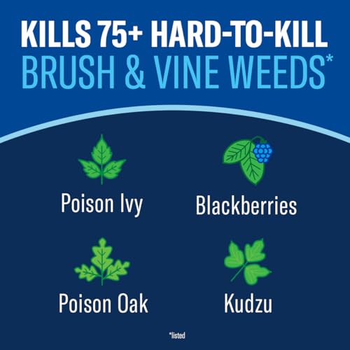 BioAdvanced Brush Killer Plus, Weed Killer Spray, Ready-to-Use, 1 Gallon, Kills Tough Brush Roots & Poison Ivy