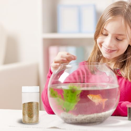 2pcs Portable Fish Feeding Bottles with Lid Aquarium Fish Food Feeders Storage Containers Leak-Resistant White Plastic Dispenser for Aquarium Accessories