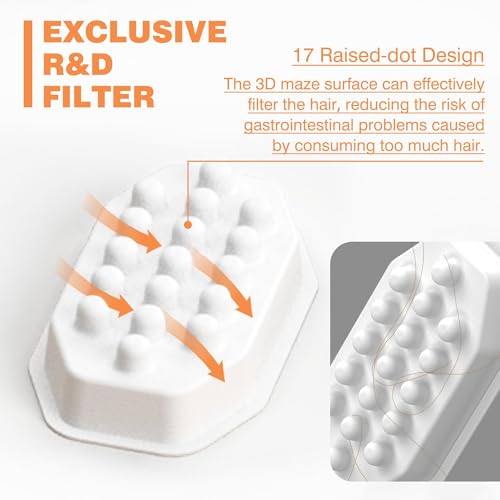 Rellaty Official Cat Water Fountain Filters Replacement & Pre-Filter Sponges for 3.2L/108oz Automatic Pet Fountain Dog Water Fountain, White