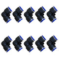 10mm Od Air Line Elbow Union, Push To Connect Air Fittings, Push Elbow Push Air Fitting (10 Pack) - size: 0.394", style: Elbows Union