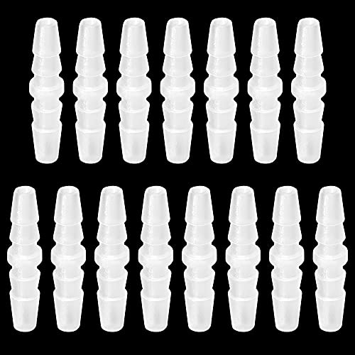Feelers 1/4" x 1/4" Plastic Hose Barb Fitting 15 Pack, Equal Barbed Splicer Connector, Straight Union Adapter for Aquarium, Air Line, Fuel Line, Liquid Transfer - size: 1/4 inch, style: 15pcs-Straight