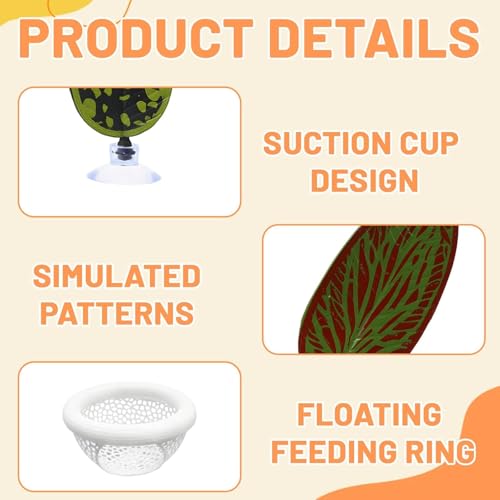 5PCS Betta Hammock Set, Beta Fish Tank Decor for Resting and Hiding, Betta Tank Accessories with Suction Cups