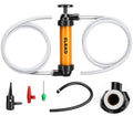 Gas Siphon Pump for Gasoline, Multi-Use Fluid Transfer Pump, Oil Liquid Siphon Pumps, Fuel Siphon Tool, Multifunction Hand Inflation Pumps with Inflator Hose adapter, Needle Valve/Balloon adapter