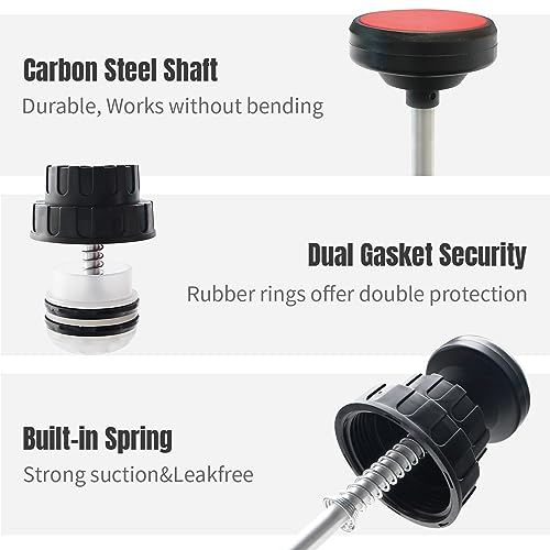 Thorstone 500cc Automotive Fluid Extractor Pump, Manual Oil Change Syringe with 2pcs 22cm PVC Suction Tubes - size: 500cc