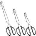 HINMAY Stainless Steel Scissor Tongs Cooking Tongs Set, Set of 3 (Black Handle, 10" 12" 16") - size: 3 Pack: 10" 12" 16"