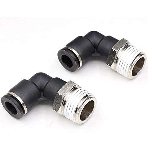 CEKER 1/2" Push to Connect 90 Degree Elbow Fittings, 1/2" OD Tube to 3/8" NPT Male, 2Pack - size: 1/2" OD X 3/8" MNPT