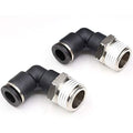 CEKER 3/8 Tubing Od x 1/8" Npt Male Thread Elbow 90 Degree Push to Connect Fittings Air Fittings Pneumatic Quick Connect Fitting Airlines Push In Connectors Tube Fittings 2Packs - size: 3/8" OD X 1/8" MNPT
