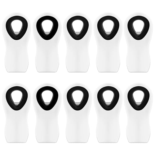 10PCS Magnetic Chip Clips Airtight Seal Reusable White Bag Clips for Food Storage Heavy Duty Plastic Food Clip for Refrigerator,Fridge,Snack, Kitchen,Bread Bag,Garden,Clothes Pins Home Decor - color: White