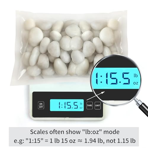 2 lbs Small White Pebbles for Plants, 0.8-1.2 inch Decorative River Rocks for Plants, Aquariums, Landscaping. White Stones for Planter Vase and Outdoor Garden Rocks - size: 0.8-1.2 Inch, style: 2 Pounds