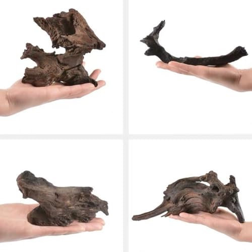 Natural Driftwood Tree Decoration for Aquarium, Fish Tank Plant Stump Ornament, Random Style(5-10cm)