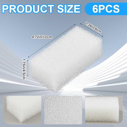 Threlaco 6 Pcs Foam Filter Insert Compatible with Aquaclear Aquarium Filter Replacement Media for Filtering and Keeping Aquariums Clear (Compatible with Aquaclear 50) - size: Compatible with Aquaclear 50