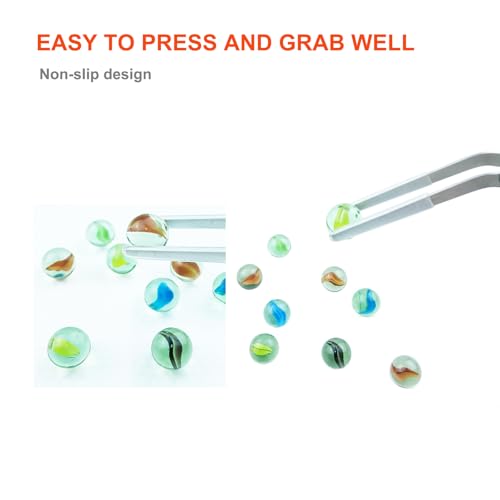 Extra Long Tweezers with Rubber Cover Tips, Fecsam Feeding Tongs - 2 Pack/18.9 inch Aquarium Stainless Steel Large Aquascape Tools for Fish Tank, Terrarium，Aquascaping, Reptile, Bearded Dragon
